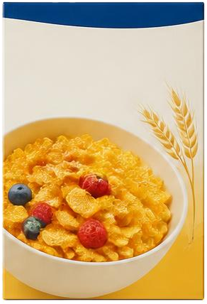 Confezione di fiocchi di mais per la colazione