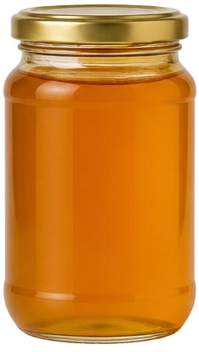 Vasetto di miele di acacia dorato