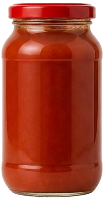 Vasetto in vetro di passata di pomodoro